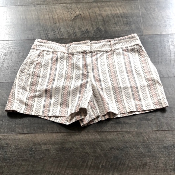 LOFT STRIPED MULTICOLOR PATTERNED SHORTS SIZE 4 - Picture 1 of 3